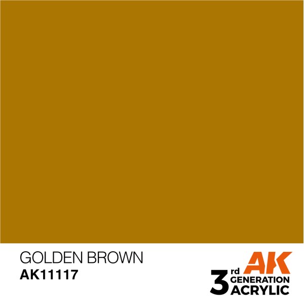 AK Interactive - 3rd Generation Acrylics 17ml - GOLDEN BROWN – STANDARD