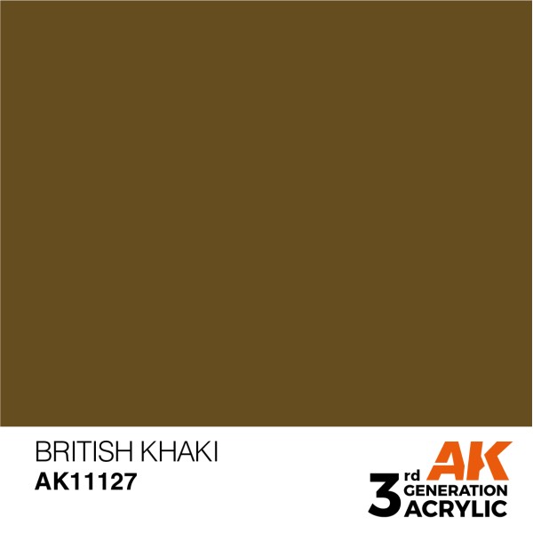 AK Interactive - 3rd Generation Acrylics 17ml - BRITISH KHAKI – STANDARD