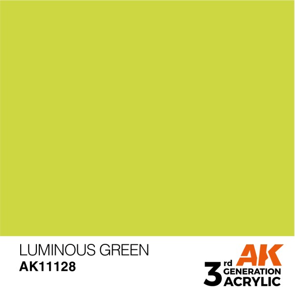 AK Interactive - 3rd Generation Acrylics 17ml - LUMINOUS GREEN – STANDARD