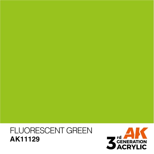 AK Interactive - 3rd Generation Acrylics 17ml - FLUORESCENT GREEN – STANDARD
