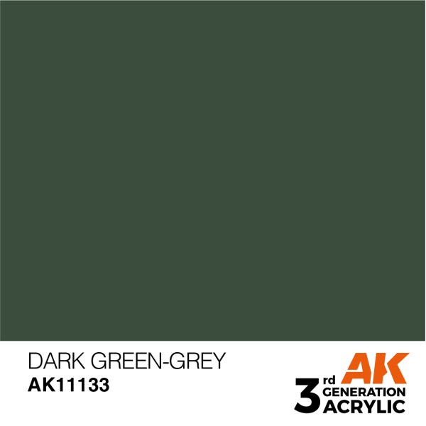 AK Interactive - 3rd Generation Acrylics 17ml - DARK GREEN-GREY – STANDARD