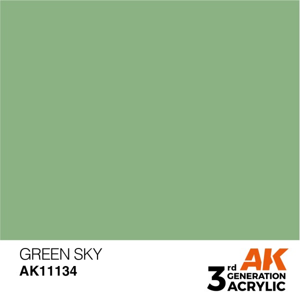 AK Interactive - 3rd Generation Acrylics 17ml - GREEN SKY – STANDARD