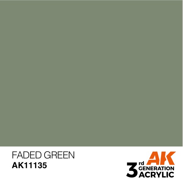 AK Interactive - 3rd Generation Acrylics 17ml - FADED GREEN – STANDARD