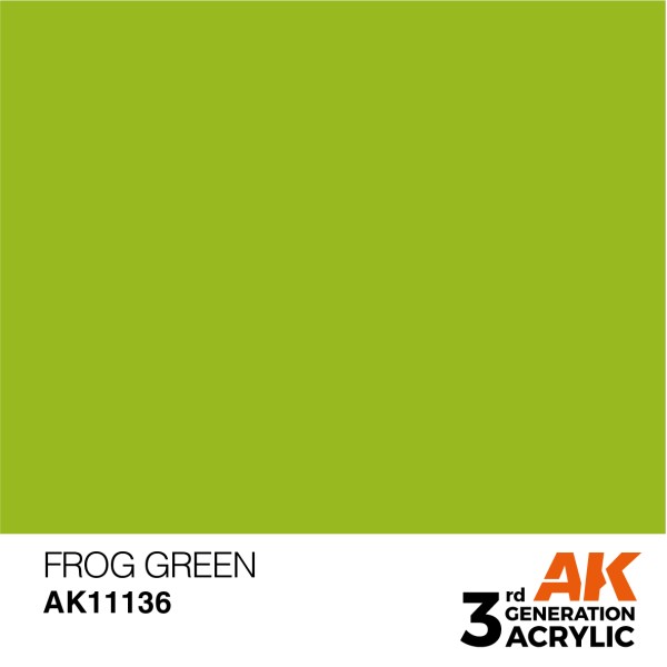 AK Interactive - 3rd Generation Acrylics 17ml - FROG GREEN – STANDARD