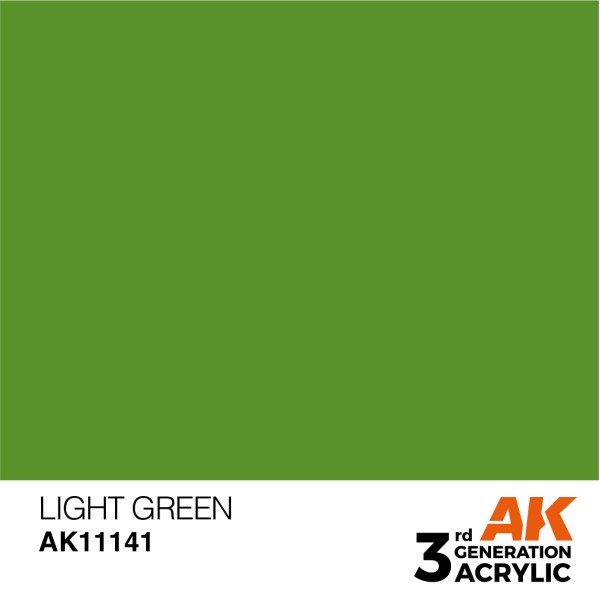 AK Interactive - 3rd Generation Acrylics 17ml - LIGHT GREEN – STANDARD