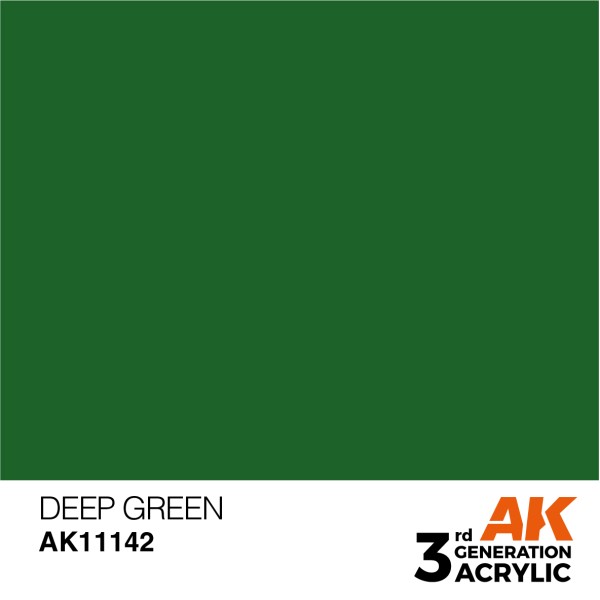 AK Interactive - 3rd Generation Acrylics 17ml - DEEP GREEN - Intense