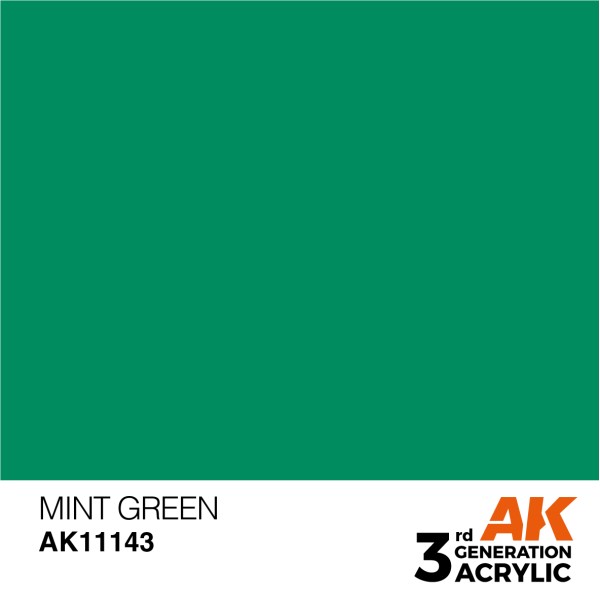 AK Interactive - 3rd Generation Acrylics 17ml - MINT GREEN – STANDARD