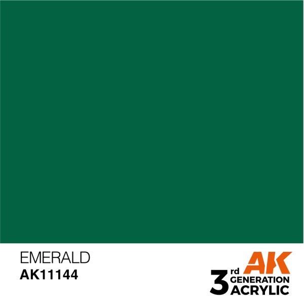 AK Interactive - 3rd Generation Acrylics 17ml - EMERALD – STANDARD