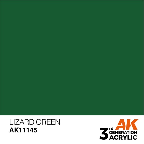 AK Interactive - 3rd Generation Acrylics 17ml - LIZARD GREEN – STANDARD