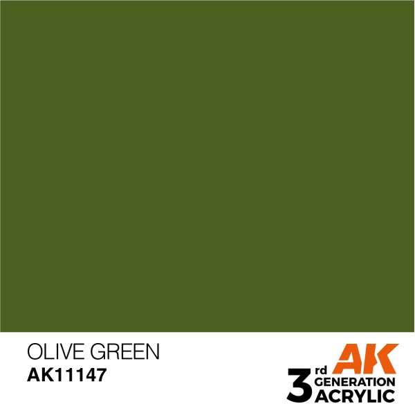 AK Interactive - 3rd Generation Acrylics 17ml - OLIVE GREEN – STANDARD