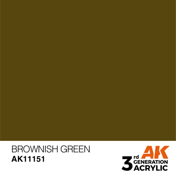 AK Interactive - 3rd Generation Acrylics 17ml - BROWNISH GREEN – STANDARD