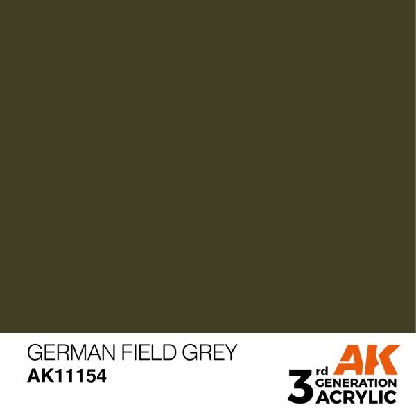 AK Interactive - 3rd Generation Acrylics 17ml - GERMAN FIELD GREY – STANDARD