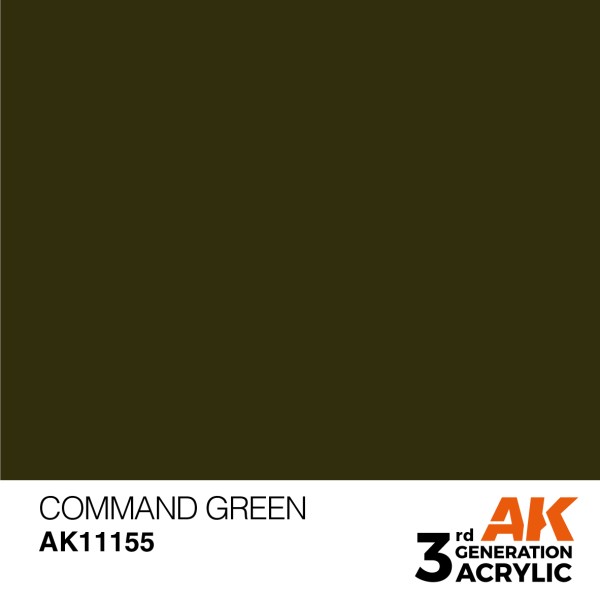 AK Interactive - 3rd Generation Acrylics 17ml - COMMAND GREEN – STANDARD