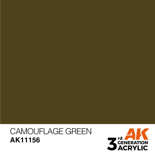 AK Interactive - 3rd Generation Acrylics 17ml - CAMOUFLAGE GREEN – STANDARD