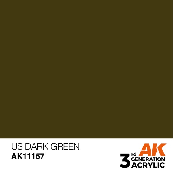 AK Interactive - 3rd Generation Acrylics 17ml - US DARK GREEN – STANDARD
