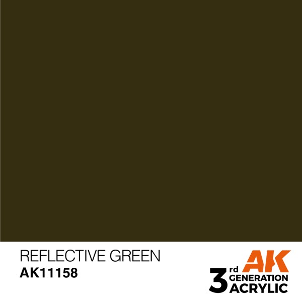 AK Interactive - 3rd Generation Acrylics 17ml - REFLECTIVE GREEN – STANDARD