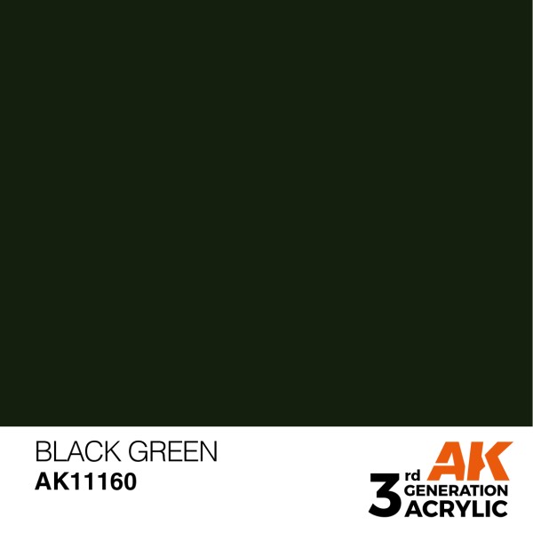 AK Interactive - 3rd Generation Acrylics 17ml - BLACK GREEN – STANDARD