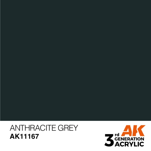 AK Interactive - 3rd Generation Acrylics 17ml - ANTHRACITE GREY – STANDARD