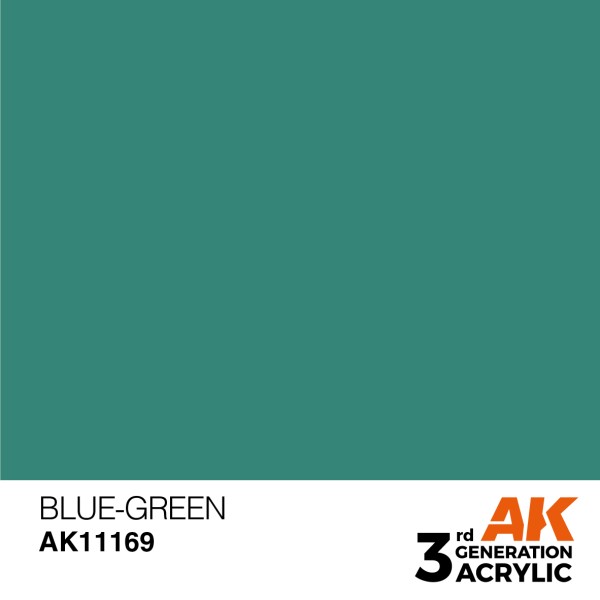 AK Interactive - 3rd Generation Acrylics 17ml - BLUE-GREEN – STANDARD