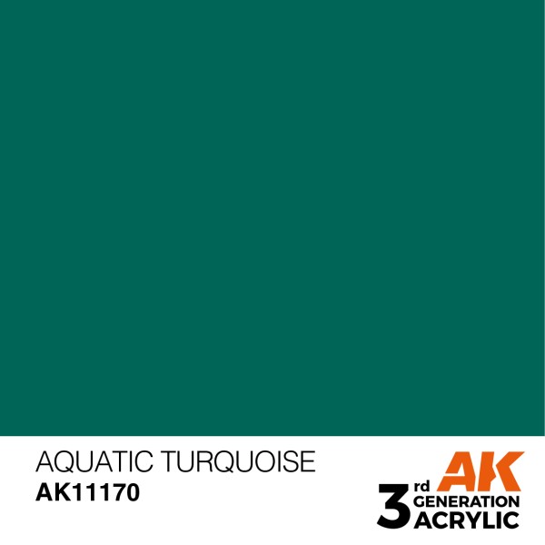 AK Interactive - 3rd Generation Acrylics 17ml - AQUATIC TURQUOISE – STANDARD