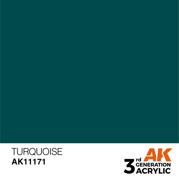 AK Interactive - 3rd Generation Acrylics 17ml - TURQUOISE – STANDARD