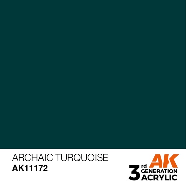 AK Interactive - 3rd Generation Acrylics 17ml - ARCHAIC TURQUOISE – STANDARD