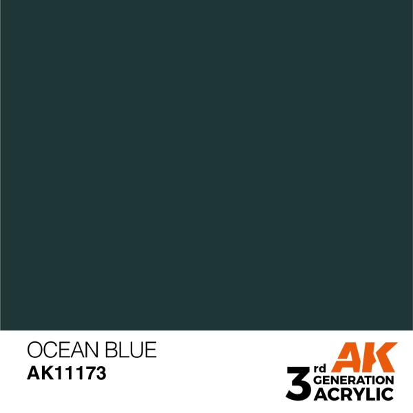 AK Interactive - 3rd Generation Acrylics 17ml - OCEAN BLUE – STANDARD