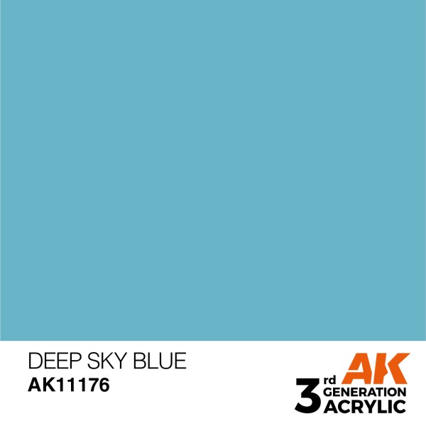 AK Interactive - 3rd Generation Acrylics 17ml - DEEP SKY BLUE – STANDARD