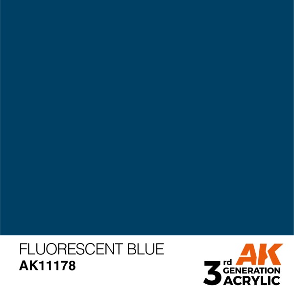 AK Interactive - 3rd Generation Acrylics 17ml - FLUORESCENT BLUE – STANDARD
