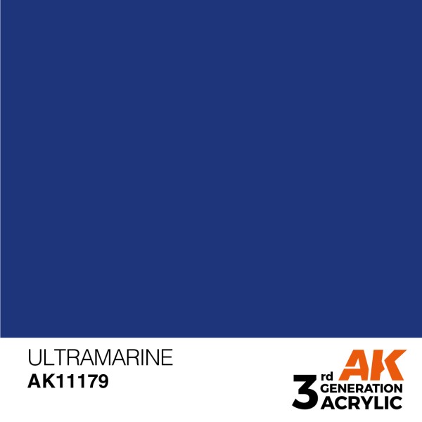 AK Interactive - 3rd Generation Acrylics 17ml - ULTRAMARINE BLUE – STANDARD