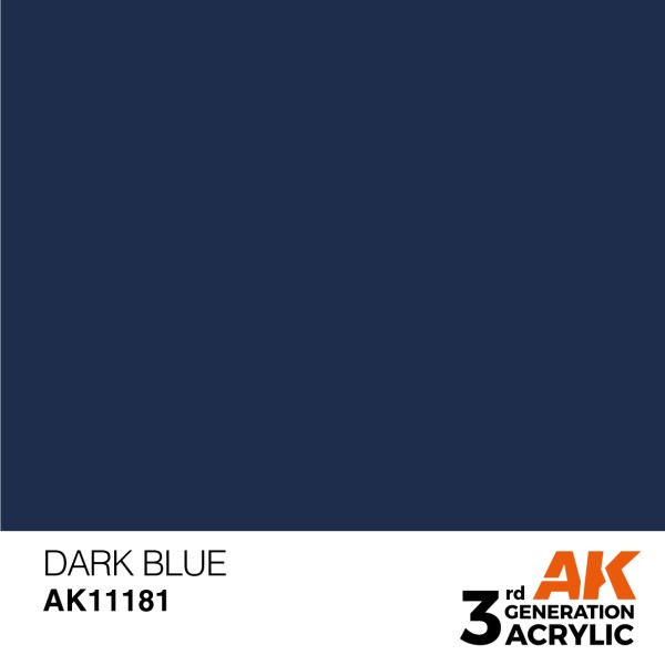 AK Interactive - 3rd Generation Acrylics 17ml - DARK BLUE – STANDARD