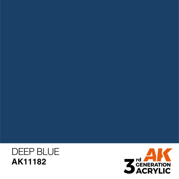 AK Interactive - 3rd Generation Acrylics 17ml - DEEP BLUE - Intense