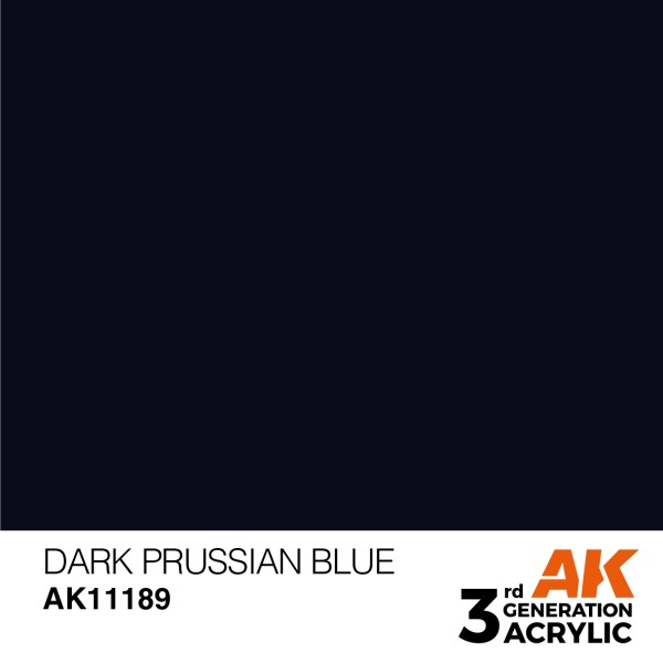 AK Interactive - 3rd Generation Acrylics 17ml - DARK PRUSSIAN BLUE – STANDARD