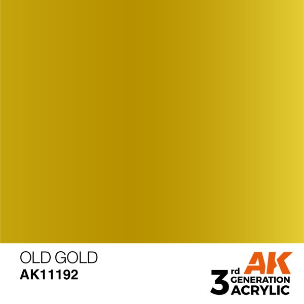 AK Interactive - 3rd Generation Acrylics 17ml - OLD GOLD – METALLIC