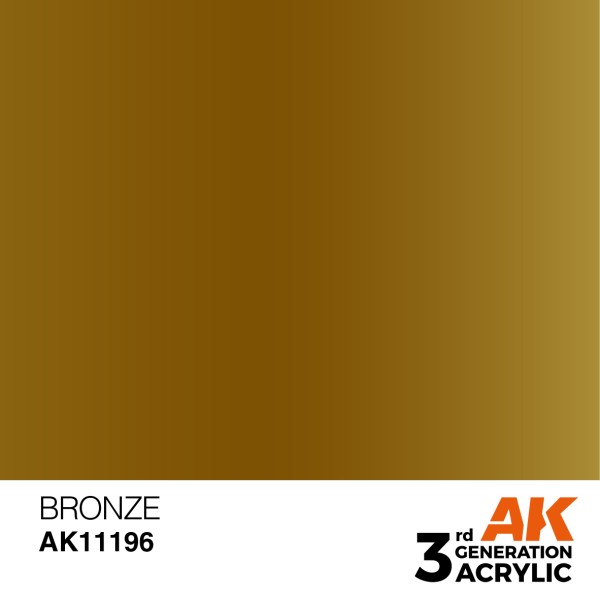 AK Interactive - 3rd Generation Acrylics 17ml - BRONZE – METALLIC
