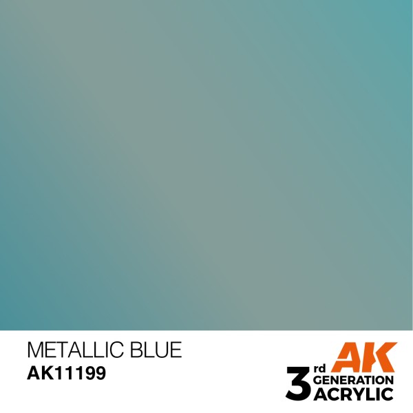 AK Interactive - 3rd Generation Acrylics 17ml - METALLIC BLUE – METALLIC
