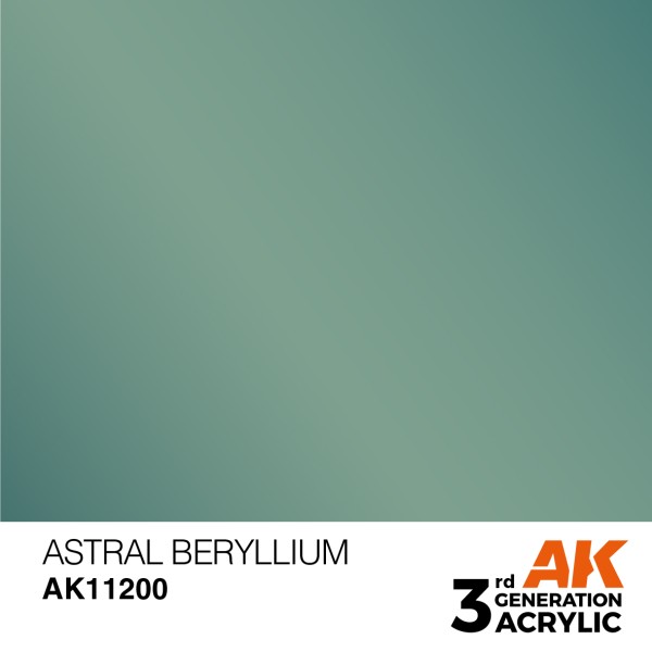 AK Interactive - 3rd Generation Acrylics 17ml - ASTRAL BERYLLIUM – METALLIC