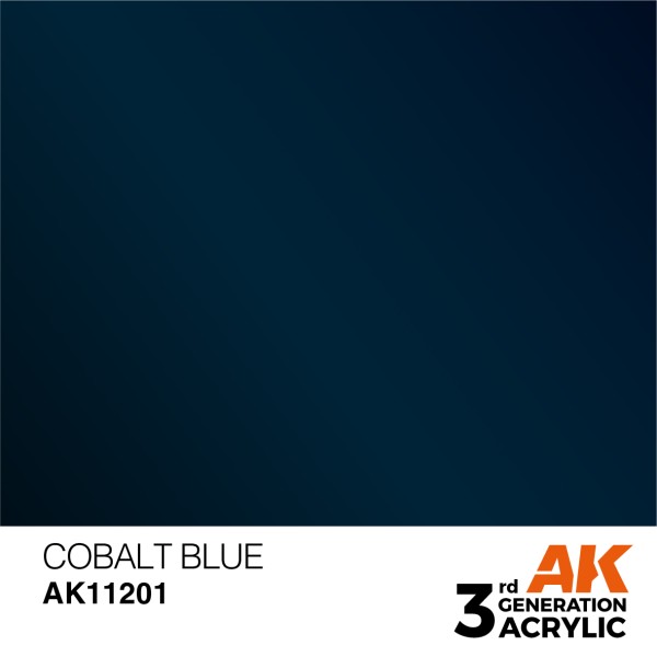 AK Interactive - 3rd Generation Acrylics 17ml - COBALT BLUE – METALLIC