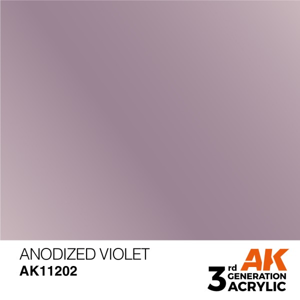AK Interactive - 3rd Generation Acrylics 17ml - ANODIZED VIOLET – METALLIC
