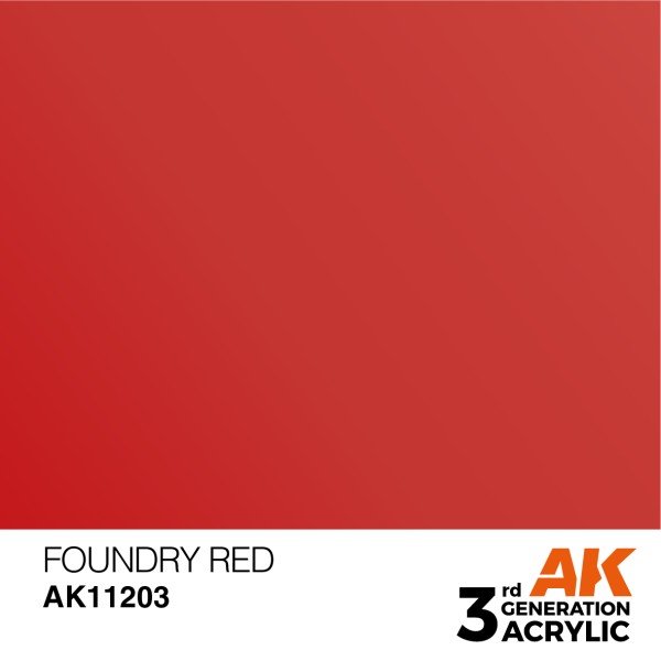 AK Interactive - 3rd Generation Acrylics 17ml - FOUNDRY RED – METALLIC