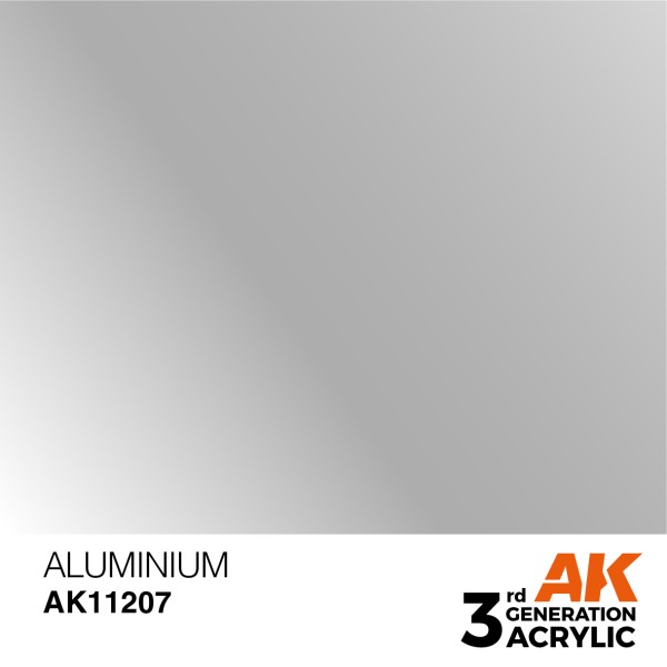 AK Interactive - 3rd Generation Acrylics 17ml - ALUMINIUM – METALLIC