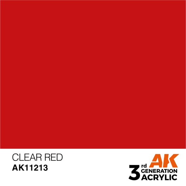 AK Interactive - 3rd Generation Acrylics 17ml - CLEAR RED – STANDARD