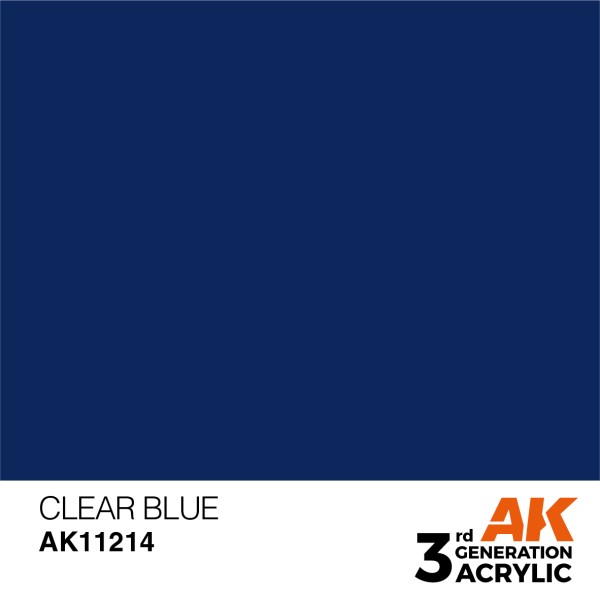 AK Interactive - 3rd Generation Acrylics 17ml - CLEAR BLUE – STANDARD
