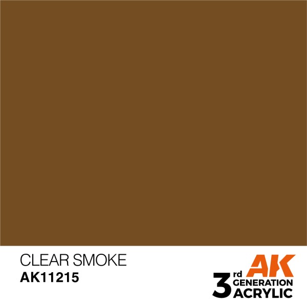 AK Interactive - 3rd Generation Acrylics 17ml - CLEAR SMOKE – STANDARD