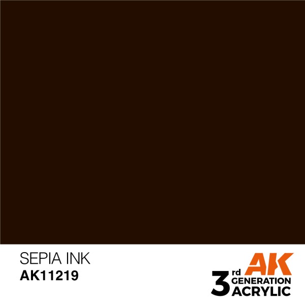 AK Interactive - 3rd Generation Acrylics 17ml - SEPIA – INK