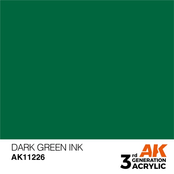 AK Interactive - 3rd Generation Acrylics 17ml - DARK GREEN – INK