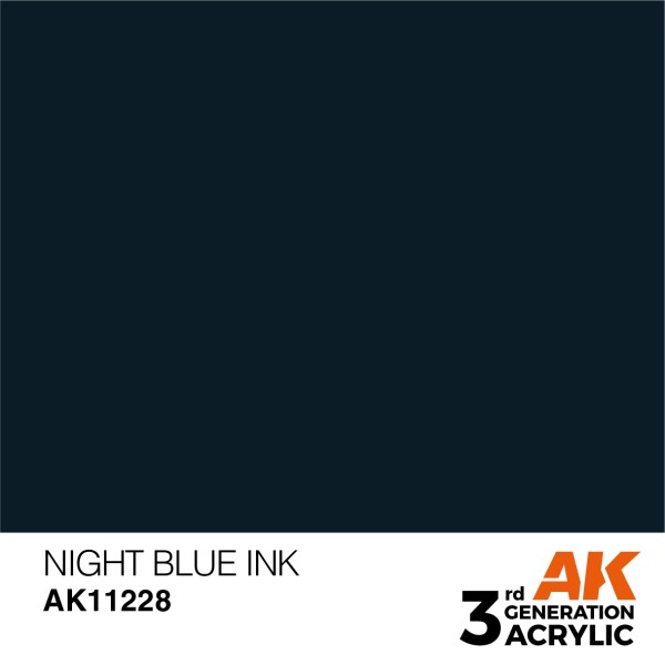 AK Interactive - 3rd Generation Acrylics 17ml - NIGHT BLUE – INK