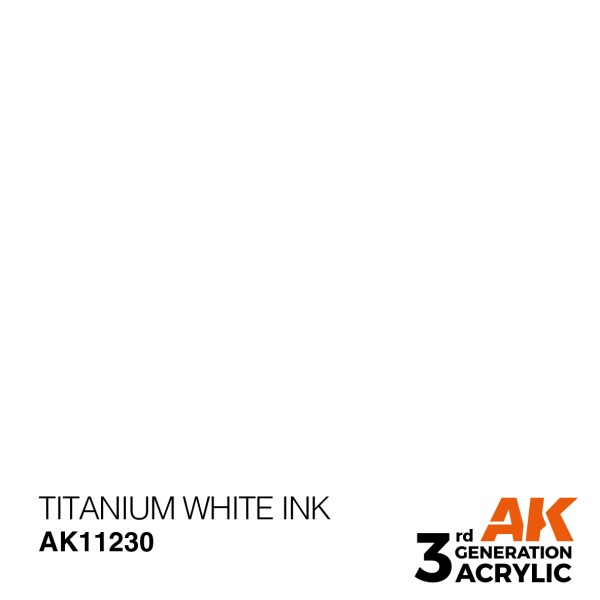 AK Interactive - 3rd Generation Acrylics 17ml - TITANIUM WHITE – INK