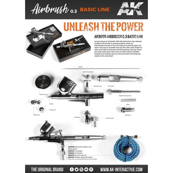 AK Interactive - AIRBRUSH – BASIC LINE 0.3