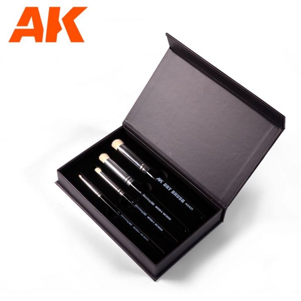 AK Interactive - HOBBY DRY BRUSHES - SET OF 4 
